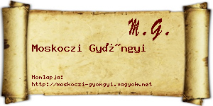 Moskoczi Gyöngyi névjegykártya