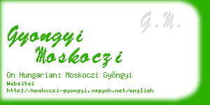 gyongyi moskoczi business card
