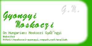 gyongyi moskoczi business card